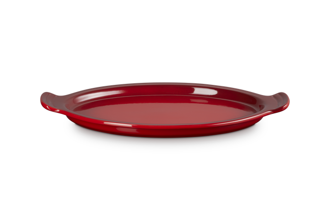 Stoneware Oval Dish with Platter LidCerise image number 3