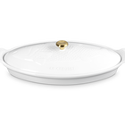 Stoneware Heritage Fish Baker with LidWhite image number 2