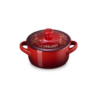 Le Creuset Stoneware Holly Mini Casserole with Gold Decal 10cm image number 2