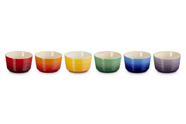 Stoneware Rainbow Set of 6 Mini Ramekins image number 2