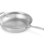 3-ply Stainless Steel Uncoated Frying Pan with Helper Handle image number 4