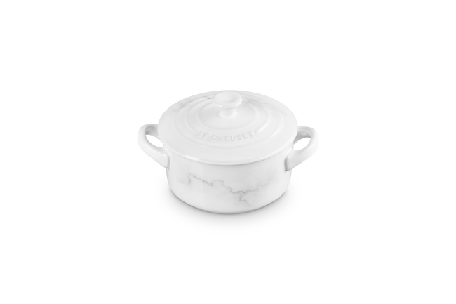 10cm Mini Rd Cocotte White Marble image number 2
