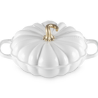 Le Creuset Cast Iron Signature Pumpkin Shallow Casserole 28cm WhiteWhite image number 2