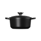 Le Creuset Cast Iron Signature Round Casserole 16cm Matte BlackMatte Black image number 3