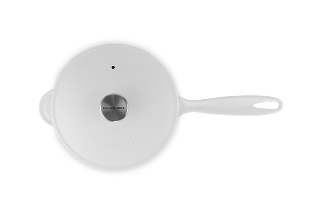 Le Creuset Cast Iron Classic Saucier Pan 21cm WhiteWhite image number 3