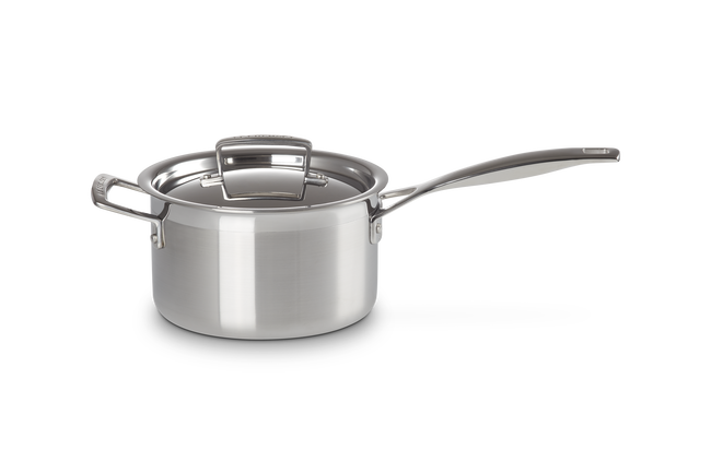 3-ply Stainless Steel Saucepan with Lid & Helper Handle image number 2