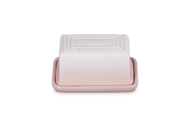 Stoneware Large Butter DishShell Pink image number 2