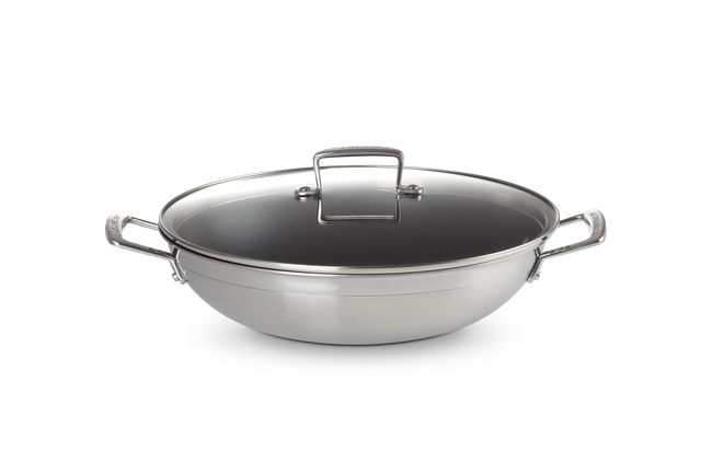 3-ply Stainless Steel Wok with Helper Handles image number 1