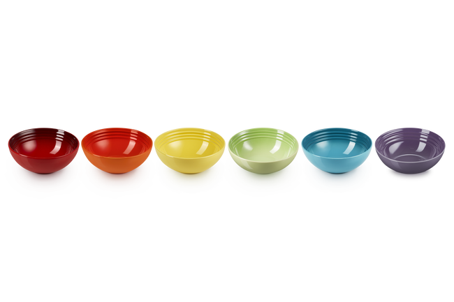 Stoneware Rainbow Set of 6 Cereal Bowls image number 3