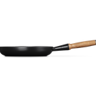 Le Creuset Cast Iron Signature Frying Pan with Wooden Handle 24cm Matte BlackMatte Black image number 3
