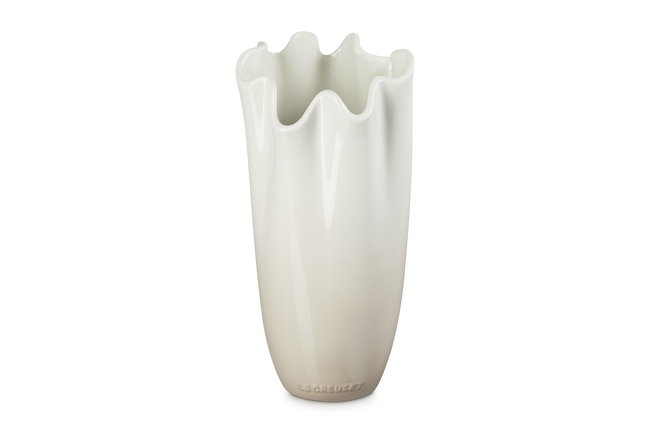 Stoneware Iris VaseMeringue image number 4