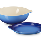 Stoneware Signature Round Serving Bowl with LidAzure Blue image number 1