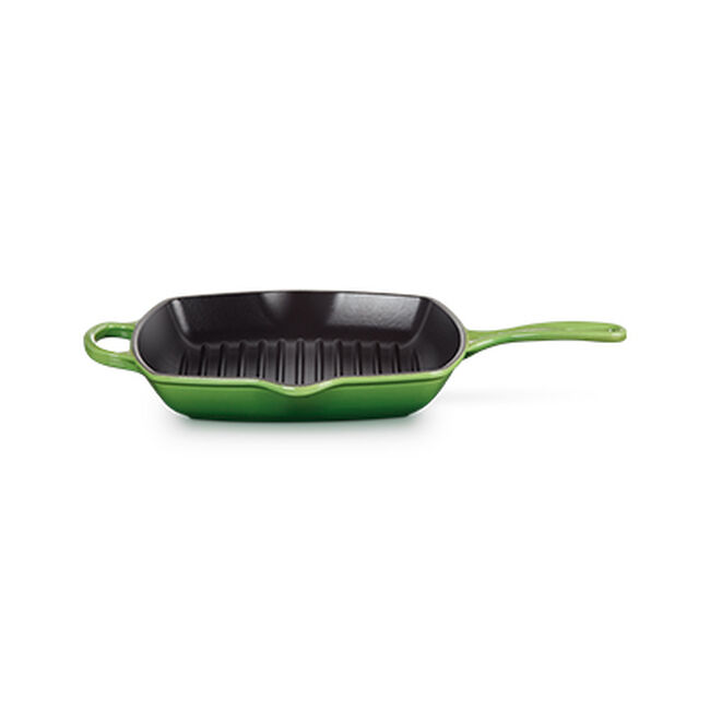 Le Creuset Cast Iron Signature Square Skillet Grill 26cm Bamboo GreenBamboo image number 1