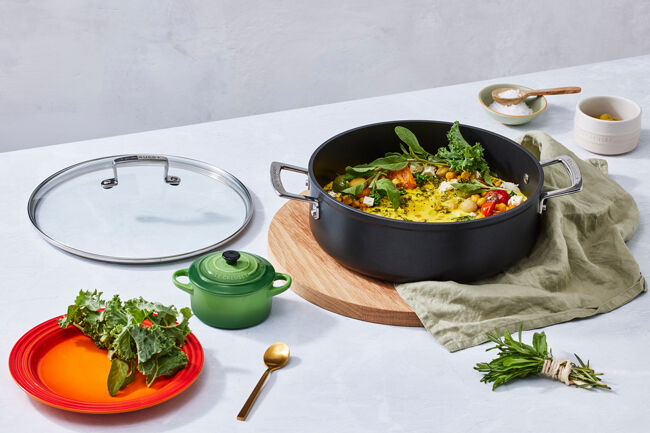 Le Creuset Toughened Non-Stick Sauteuse with Glass Lid image number 1