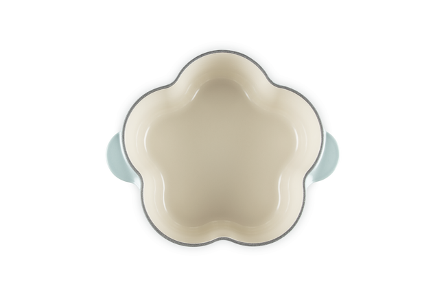 Le Creuset Cast Iron Floral Casserole 20cm Sea SaltSea Salt image number 4