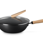 Le Creuset Carbon Steel Wok with Glass Lid & Wooden Handle 30cm image number 1