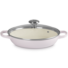 Le Creuset Cast Iron Signature Shallow Casserole with GlaStainless Steel Lid 26cm ShallotShallot image number 1