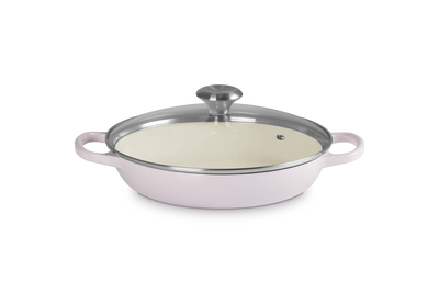 Le Creuset Cast Iron Signature Shallow Casserole with GlaStainless Steel Lid 26cm Shallot