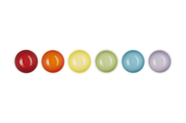 Stoneware Rainbow Set of 6 Pinch Bowls image number 4