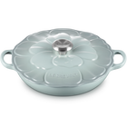 Cast Iron Petal Shallow CasseroleSea Salt image number 1