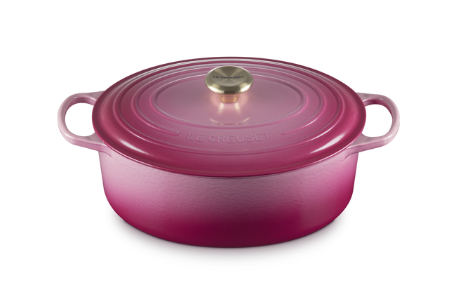 Le Creuset Cast Iron Signature Oval Casserole 31cm BerryBerry image number 2