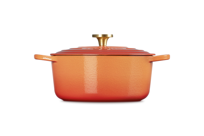 Cast Iron Flamme Dorée Signature Round Casserole with Crucible Knob image number 5