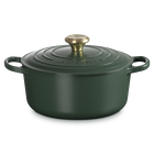 Le Creuset Cast Iron Signature Round Casserole 24cm For&ecirc;tFor&ecirc;t image number 1