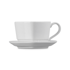 Stoneware Heart Mug with SaucerWhite image number 3