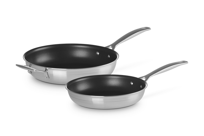 3-ply Stainless Steel Non-Stick 2-piece 24/28cm Frying Pan Set image number 1