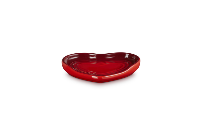 Stoneware Heart Spoon RestCerise image number 1