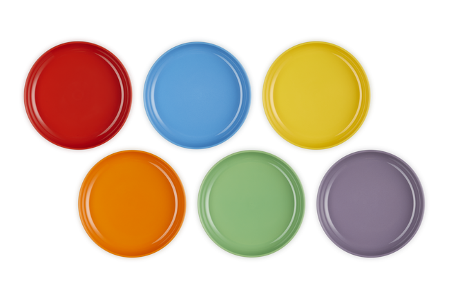 Stoneware Rainbow Set of 6 Coupe Pasta Bowls image number 5