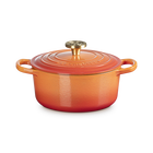 Le Creuset Cast Iron Signature Round Casserole 18cm Flamme Dor&ecirc;e image number 1
