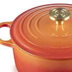 Cast Iron Flamme Dor&eacute;e Signature Round Casserole with Crucible Knob image number 3