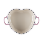 Cast Iron Heart Deep Casserole Berry with Light Gold Heart Knob image number 4