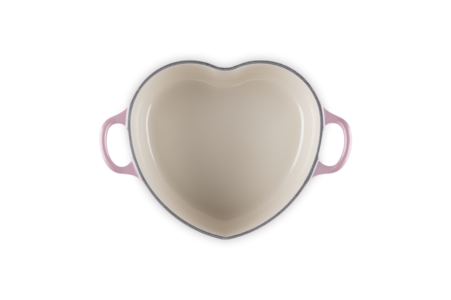 Cast Iron Heart Deep Casserole Berry with Light Gold Heart Knob image number 4