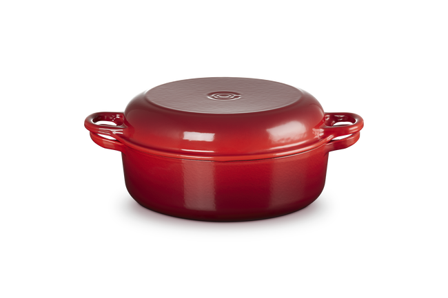 26cm Round Wide Oven Baker with LidCerise image number 1