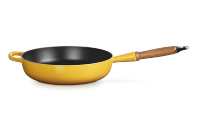 Cast Iron Signature Sauté Pan with Wooden Handle