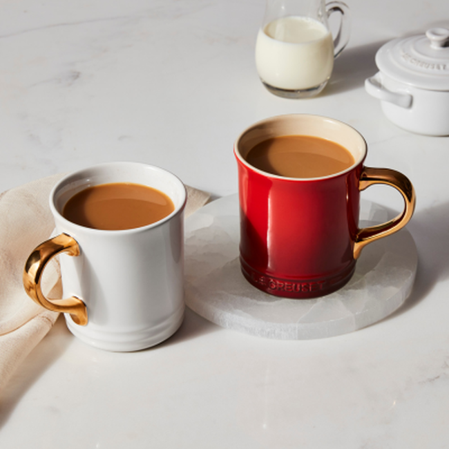 Le Creuset Stoneware Seattle Mug with Gold Handle 400ml image number 1