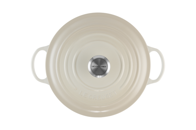 Le Creuset Cast Iron Signature Soup Pot 26cm MeringueMeringue image number 4