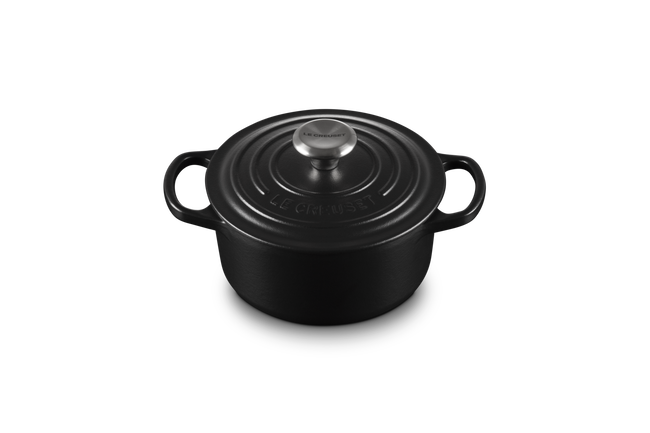 Le Creuset Cast Iron Signature Round Casserole 16cm Matte BlackMatte Black image number 2