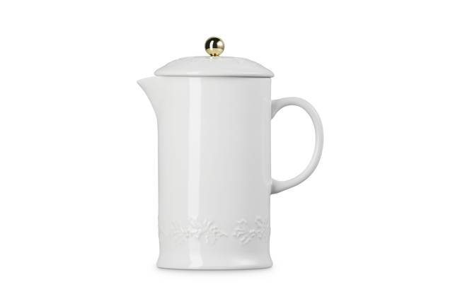 Stoneware Holly Coffee Press with Gold Knob image number 5