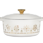 Le Creuset Cast Iron Signature Round No&ecirc;l 12 Days of Christmas 22cm White image number 2