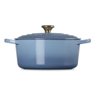 Cast Iron Signature Round CasseroleChambray image number 3