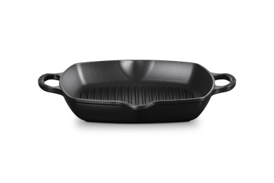 Le Creuset Cast Iron Signature Deep Square Grill 30cm Matte Black
