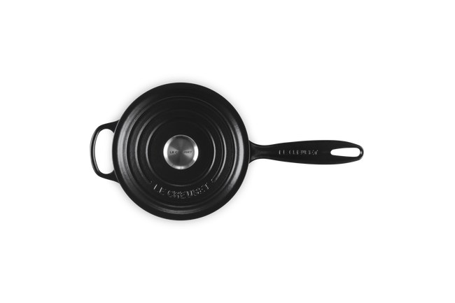 Le Creuset Cast Iron Signature Saucepan 18cm Matte BlackMatte Black image number 4