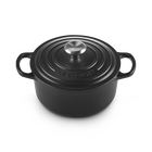 Le Creuset Cast Iron Signature Round Casserole 18cm Matte BlackMatte Black image number 2