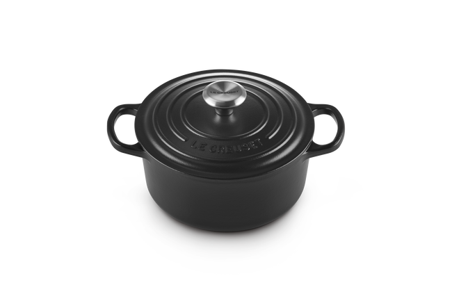 Le Creuset Cast Iron Signature Round Casserole 18cm Matte BlackMatte Black image number 2