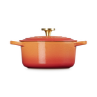 Le Creuset Cast Iron Signature Round Casserole 18cm Flamme Dor&ecirc;e image number 4