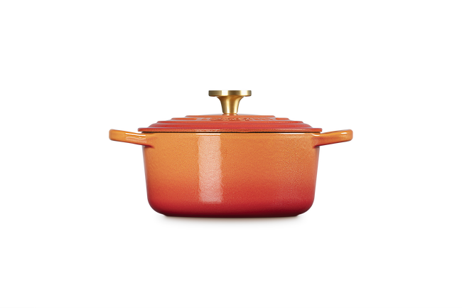 Le Creuset Cast Iron Signature Round Casserole 18cm Flamme Dor&ecirc;e image number 4