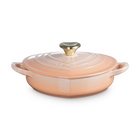 Cast Iron Heart Shallow Casserole with Light Gold Heart Knob image number 3
